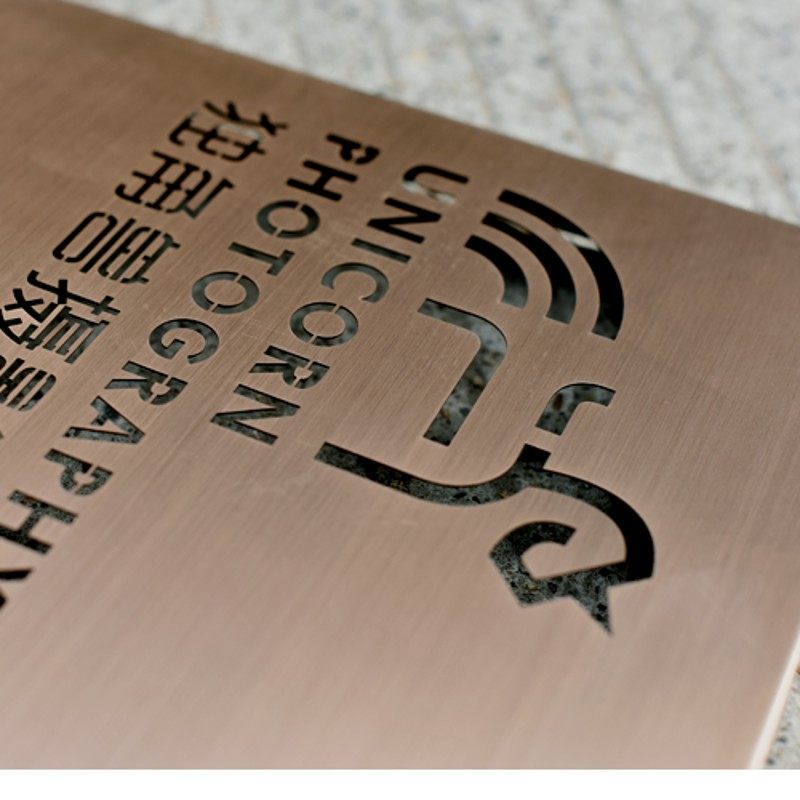 创意招牌钛合金灯箱不锈钢电镀拉丝玫瑰金广告牌挂墙式发光字定做