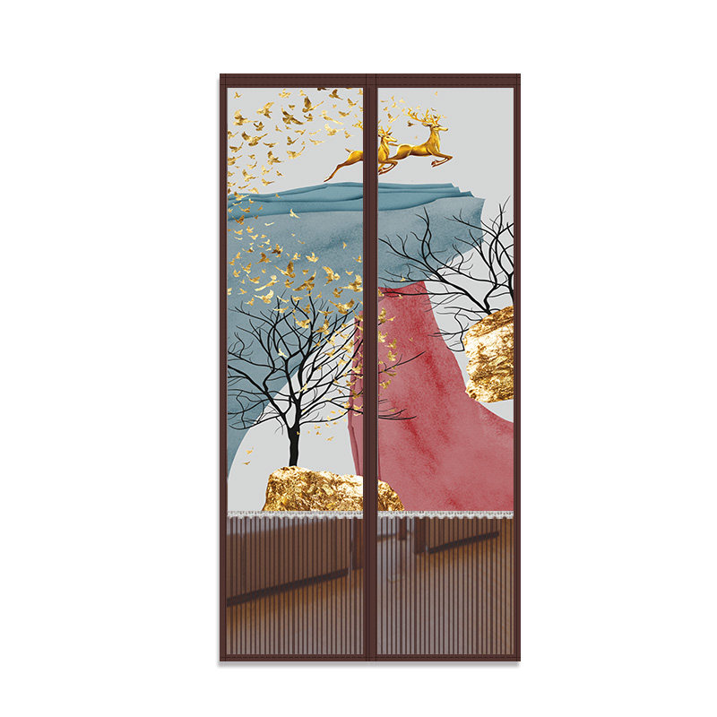 遮挡通风防蚊门帘全磁条魔术贴纱门纱窗家用隔断自吸免打孔门蚊帐