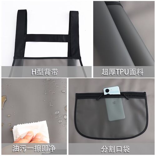 餐饮专用围腰加厚防水防油围裙厨房家用加长工作服男定制logo印字