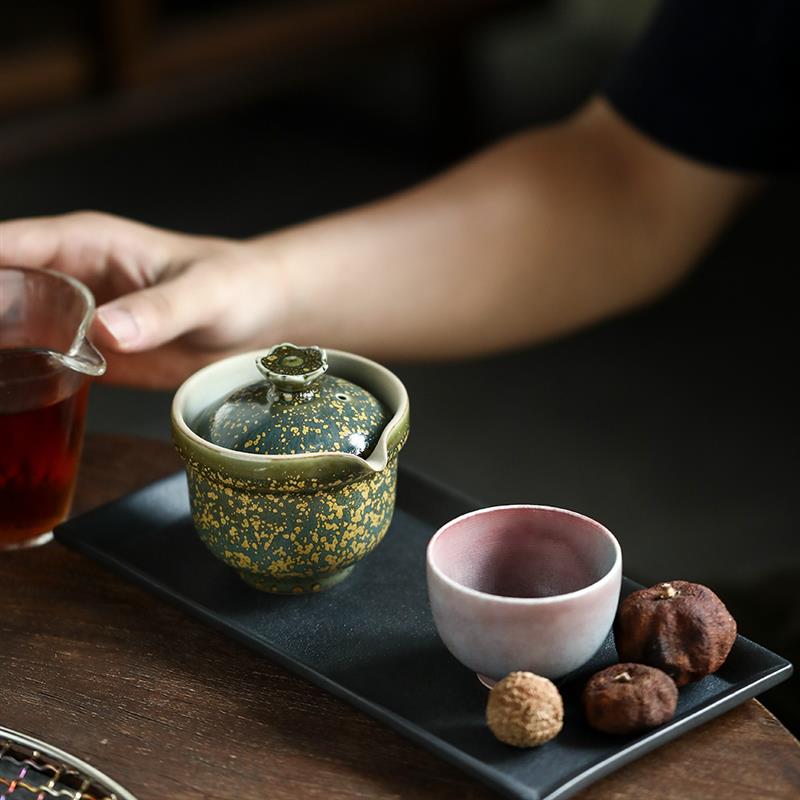 景德镇窑变萤火之光可养防烫手抓壶盖碗茶杯泡茶功夫茶泡茶壶茶具