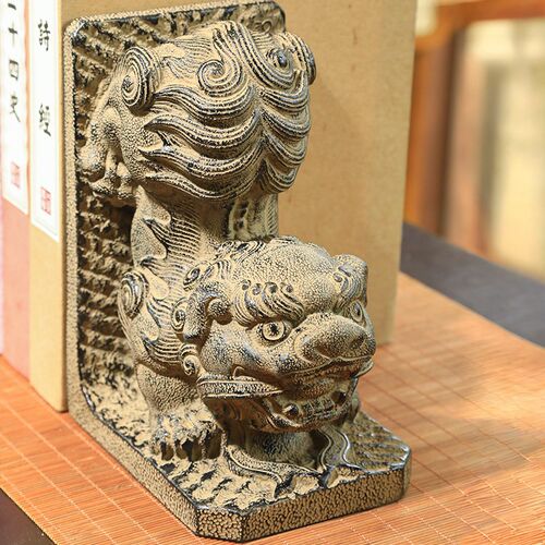 新中式家居饰品室内书房办公室桌面书立摆件展示柜仿古装饰品摆设