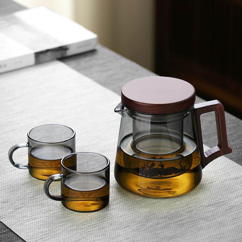 玻璃泡茶壶家用耐高温茶杯过滤办公室花茶一人饮茶具家用高档加厚
