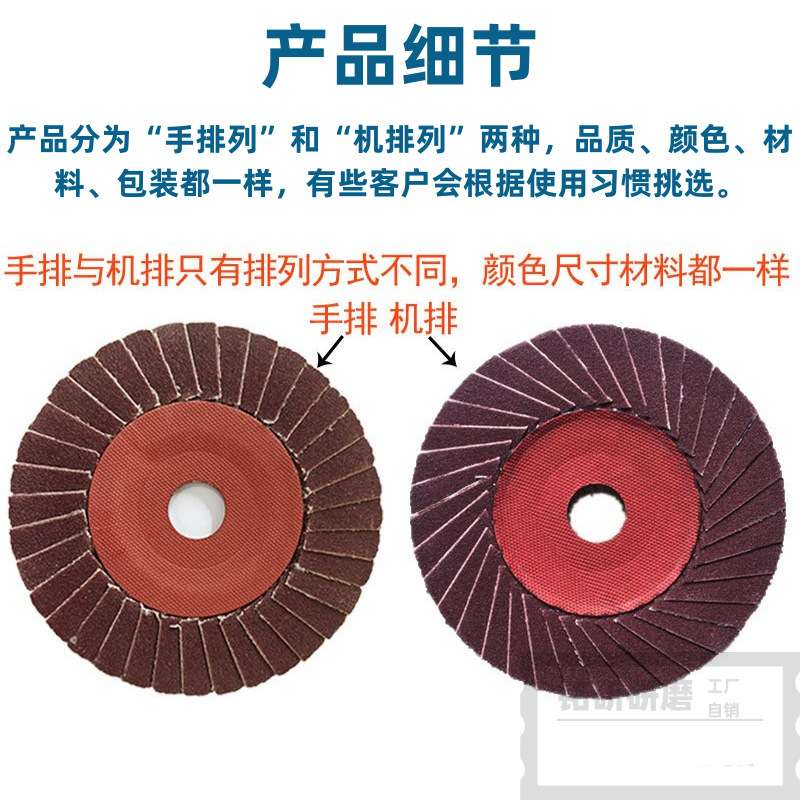 小太阳百叶片花形页轮100*16砂轮片36页抛光打磨片锻烧百页角磨片