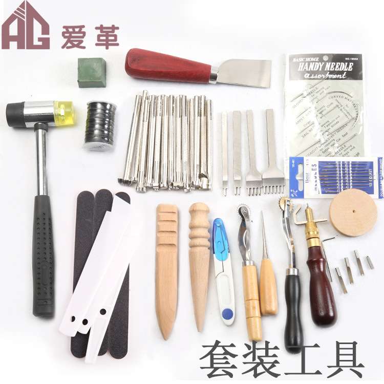 皮雕印花工具套餐 皮革手工套餐 手工皮具套餐 手缝套装