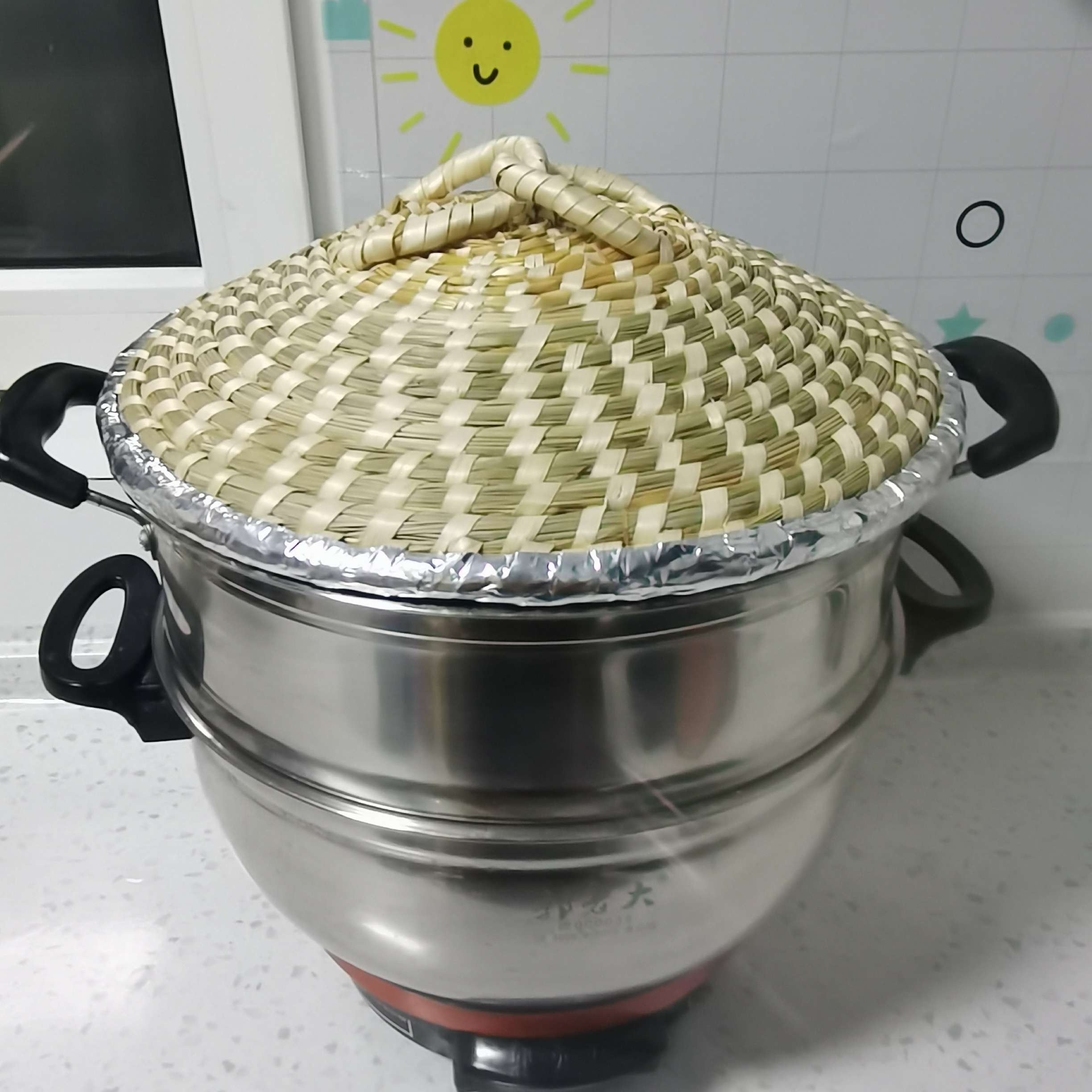 茅草麦秆家用手工草编锅盖蒸笼盖不锈钢炒锅铁锅铝锅电饭锅透气盖
