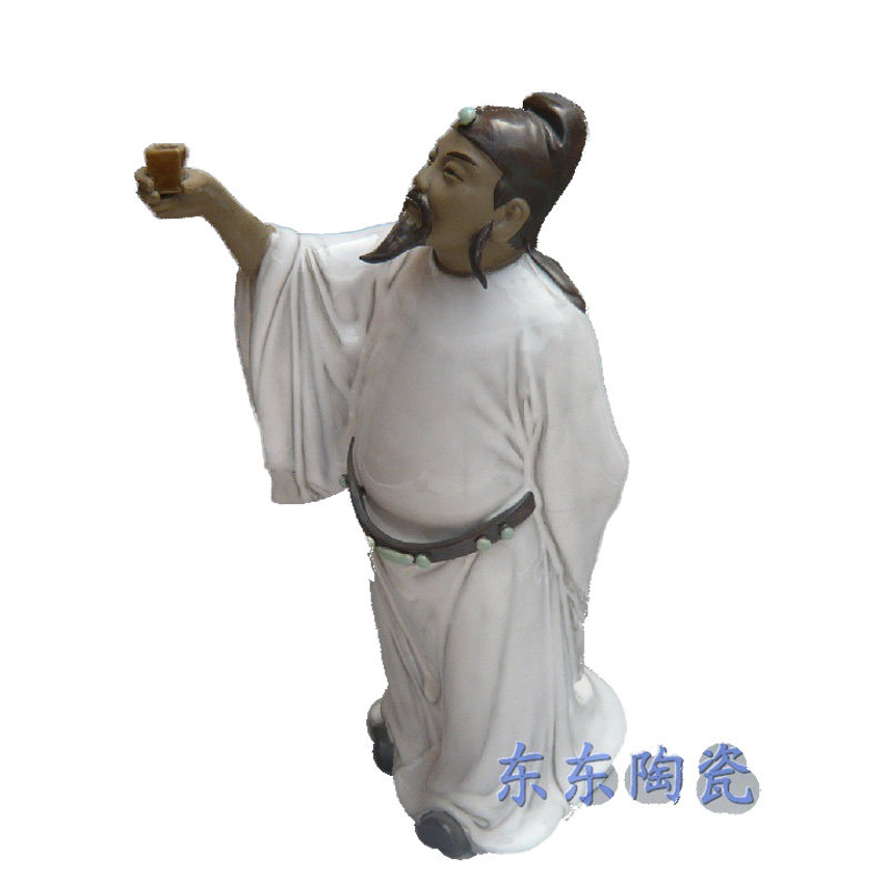 雕塑瓷 家居饰品 书房摆设 愚公移山 李白鲁迅茶圣历史人物摆件