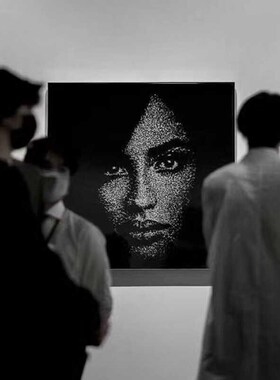 锤子玻璃画定制玻璃敲击画合金锤画高级感生日礼物送女朋友装饰画