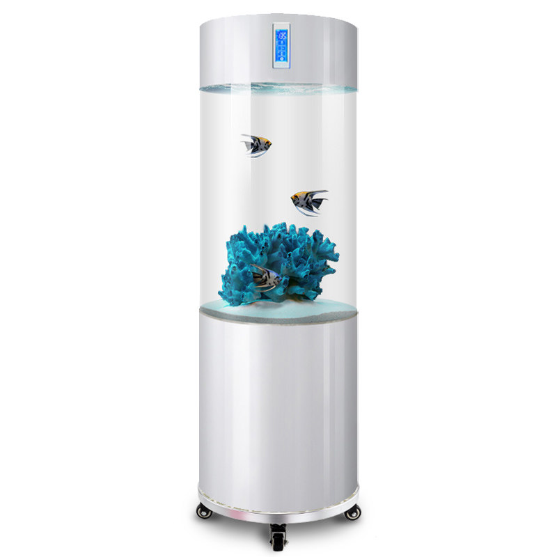 可移动鱼缸架圆形大型鱼缸架底座水族箱架柜子托盘万向轮支持定做