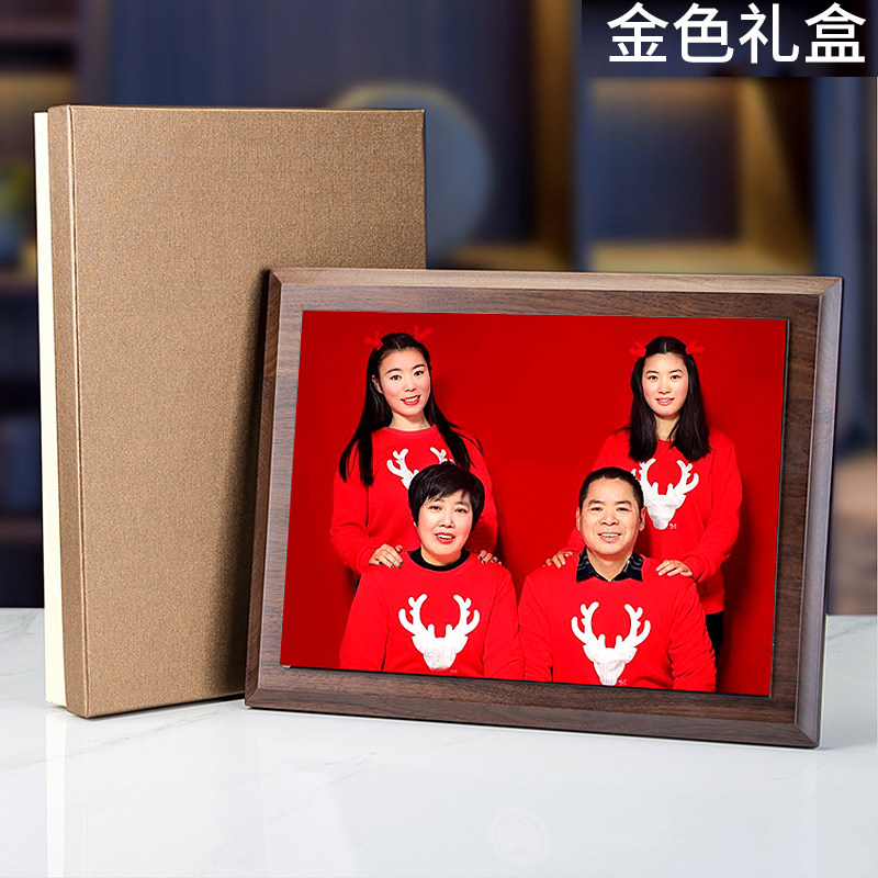 diy定制结婚婚纱照全家福水晶相框照片床头挂墙卧室北欧风格客厅