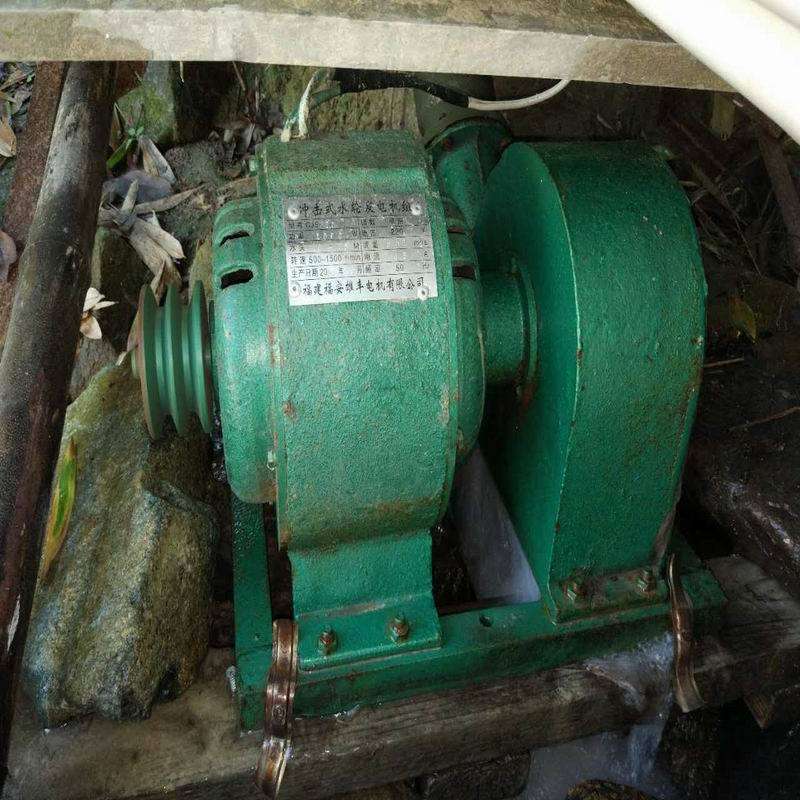 冲击式1500w卧式两用永磁水轮发电机1.5kw水力发电斜击式水发电机