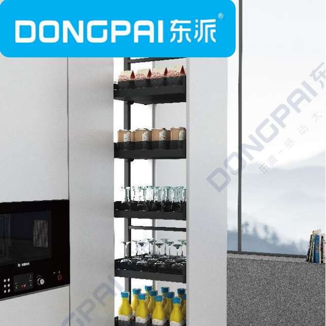 DONGPAI-东派拉篮厨房高柜拉篮星米动静分隔升缩高抽全铝高深拉篮
