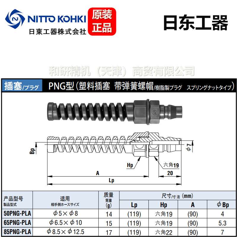 日东NITTO 低压气管快速接头 树脂塑料系列