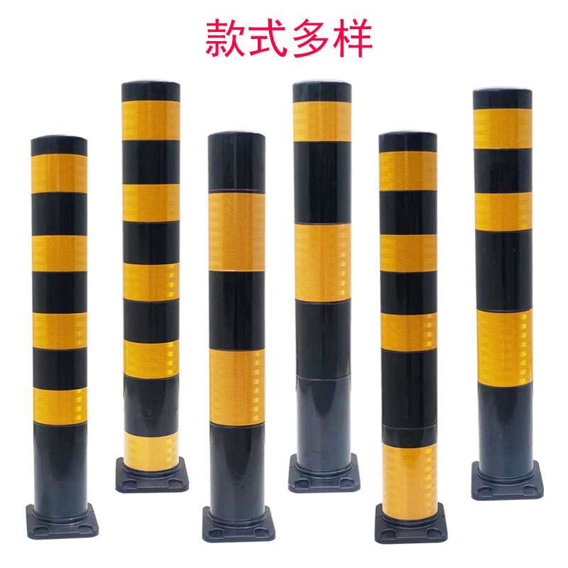 生产交通设施橡胶一体示警柱镀锌立柱反光道口桩固定防撞路桩路障
