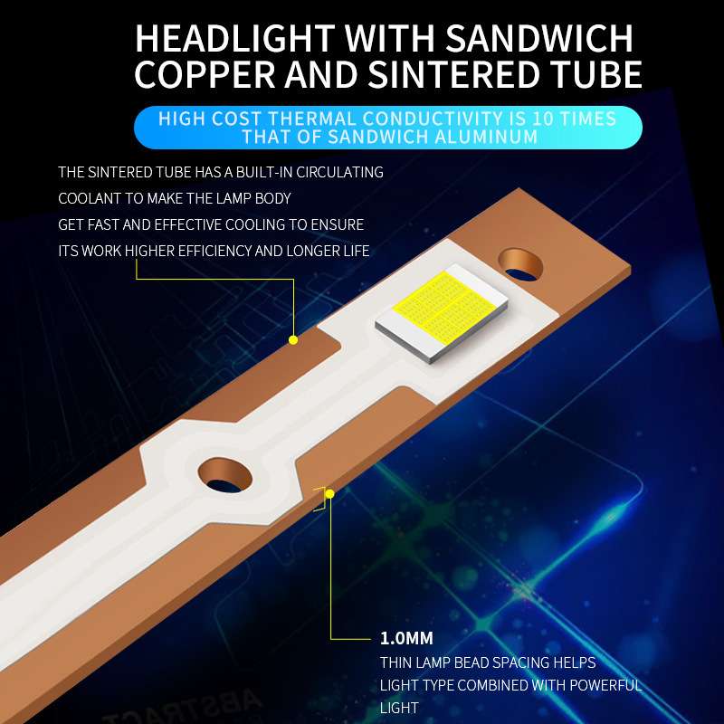 跨境 新款 M6LEDH4H11前大灯改装超亮汽车灯泡远近光一体厂家直供