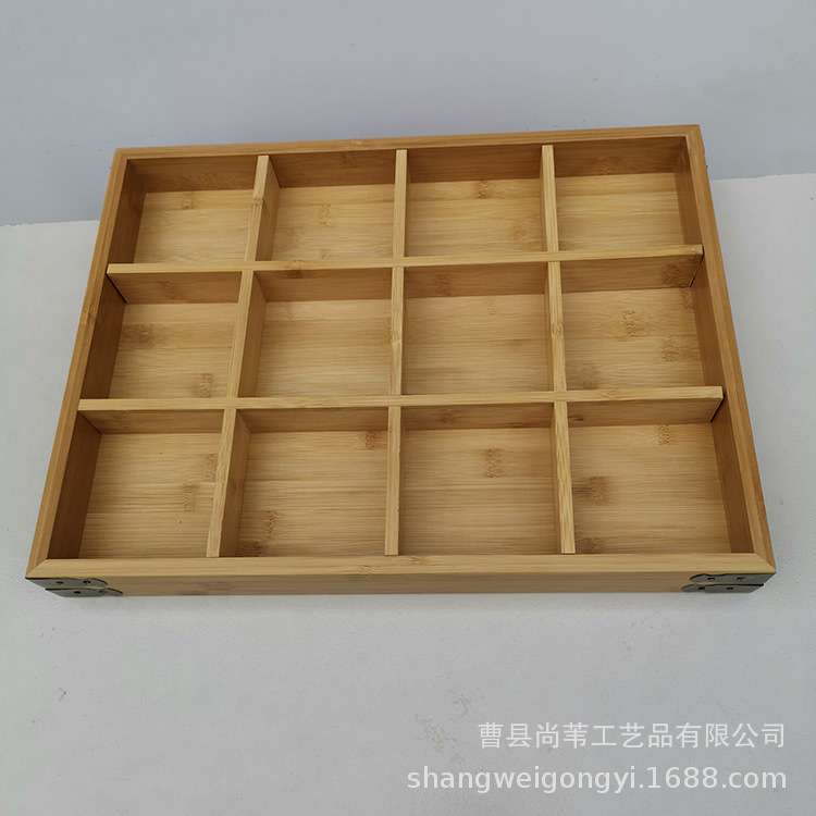 竹木十二格日料托盘陶瓷分格木意境菜网拼盘特色火锅餐具木盒