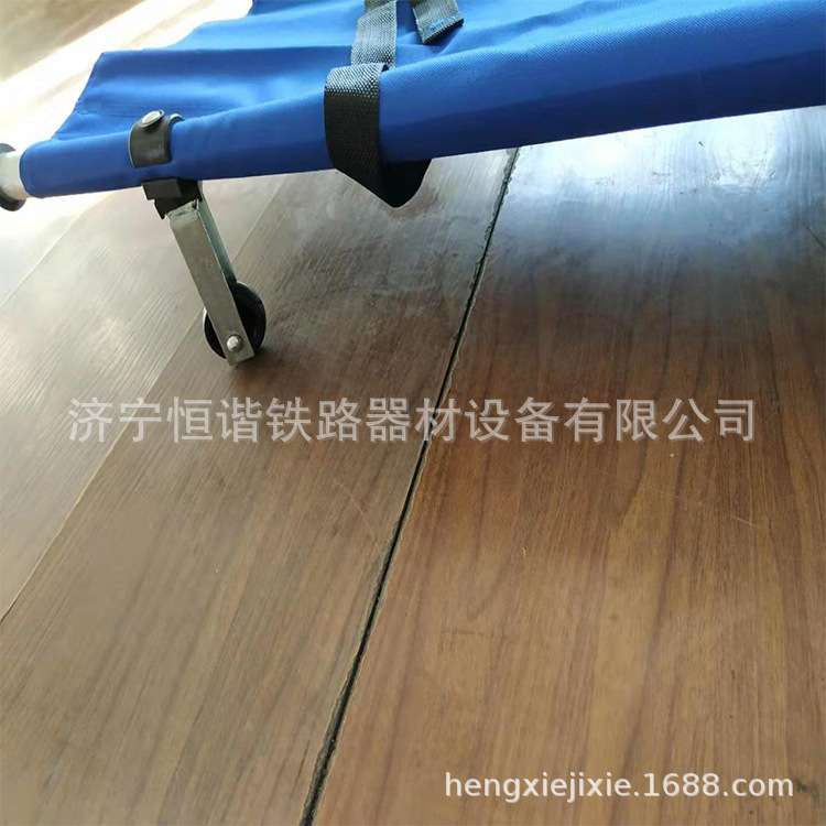 二折担架折叠多功能加厚铝合金不锈钢简易担架床家用车带轮急救