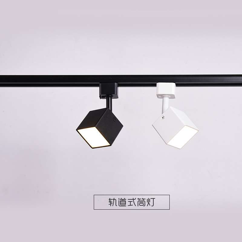 方形明装筒灯轨道式散光灯家用无主灯方型筒灯LED7W射灯LED节能