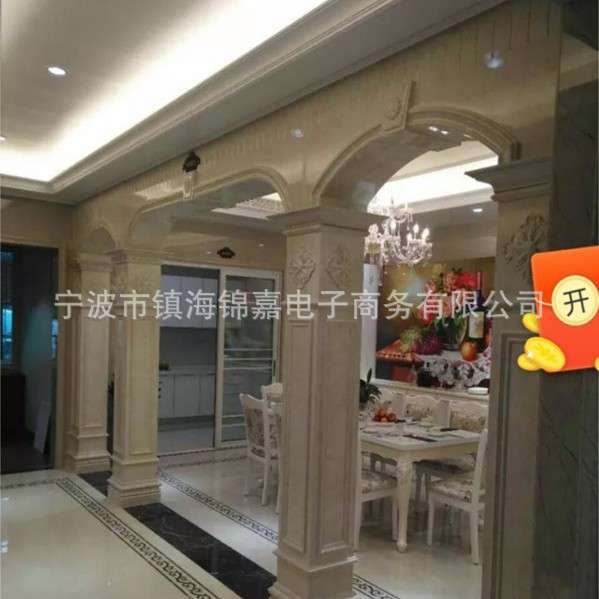 石塑罗马柱背景 全屋定购3d打印绘图 木纹仿大理石效果装修 建材图片