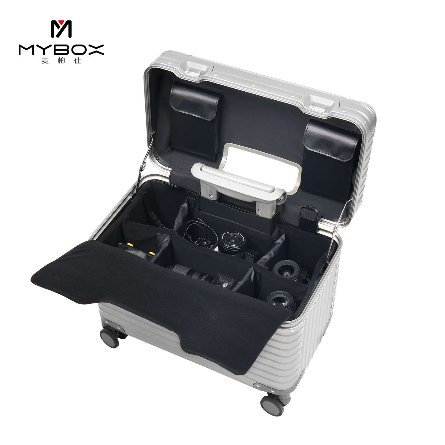 mybox24寸铝镁合金航空箱通用设备箱精密仪器电子元件运输样品箱