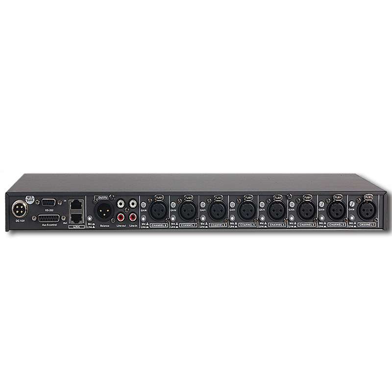 MX830智能8路会议混音器带48V幻象供电麦克风有线话筒集线器分配