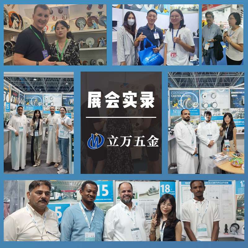 立万白尼龙抗冲击轮万向轮5/6寸8寸降噪重型机械搬运脚轮刹车定向