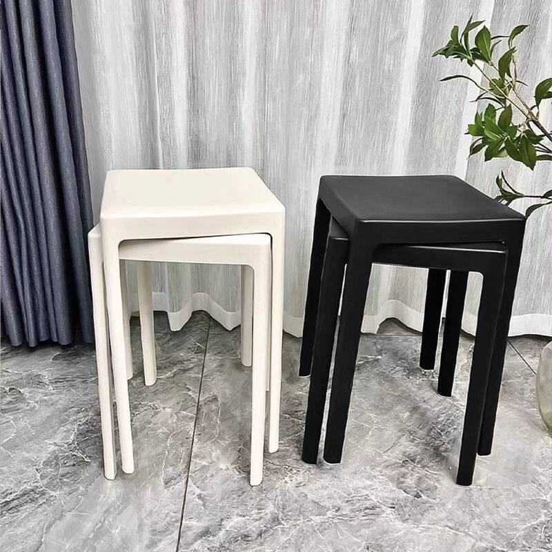 叠放可塑料凳子家用板凳凳备用椅子简约餐桌加厚高脚凳胶方凳餐厅