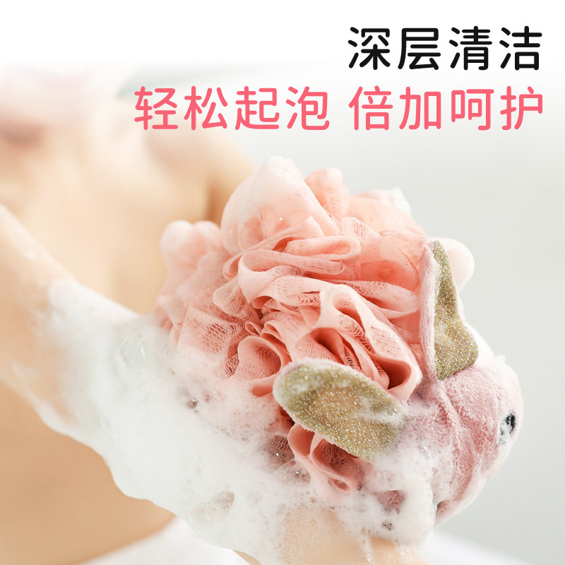 小孩专用宝宝洗澡巾套装儿童不伤皮肤卡通浴球浴花不散无痛搓泥
