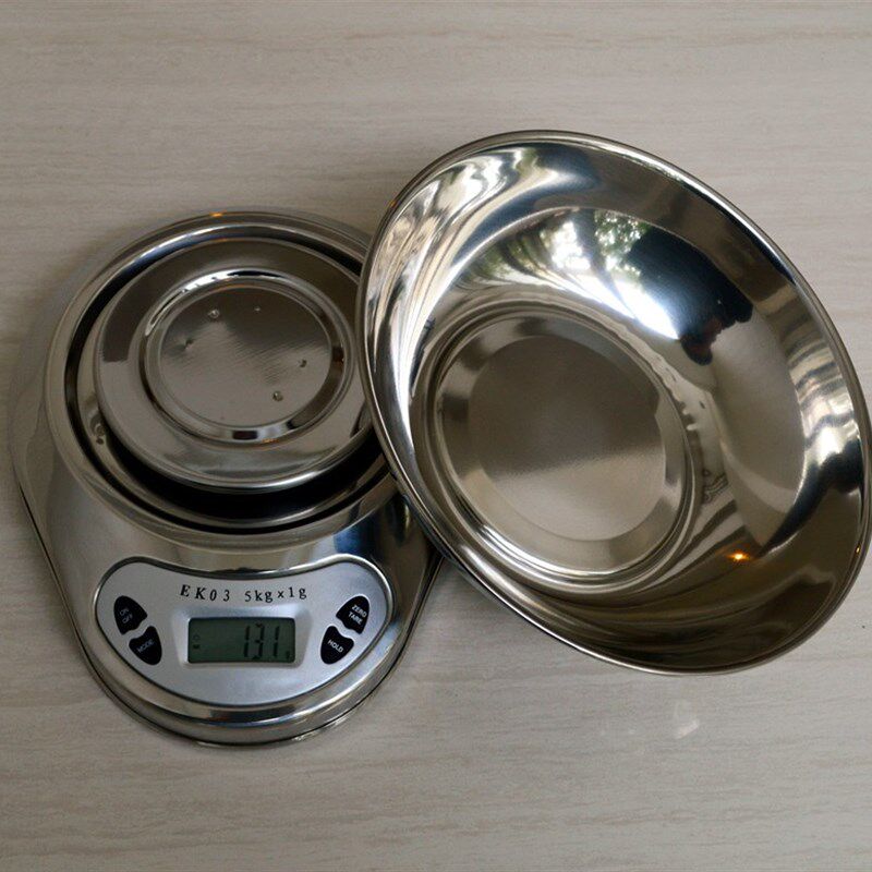 精准台秤不锈钢厨房秤电子称烘焙秤中药去皮称克食物称托盘