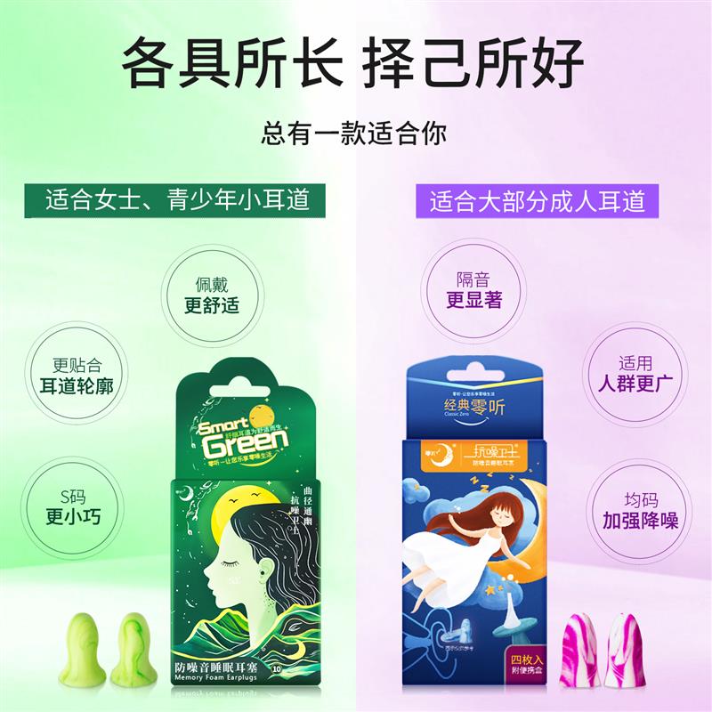 零听耳塞防噪音睡眠睡觉专用超级隔音女士小号高中生降噪声防呼噜