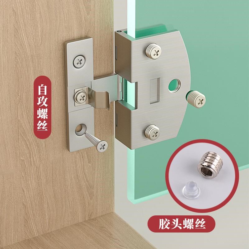 玻璃柜门铰链免开孔酒柜子展示柜玻璃夹宠物免打孔不锈钢合页无框