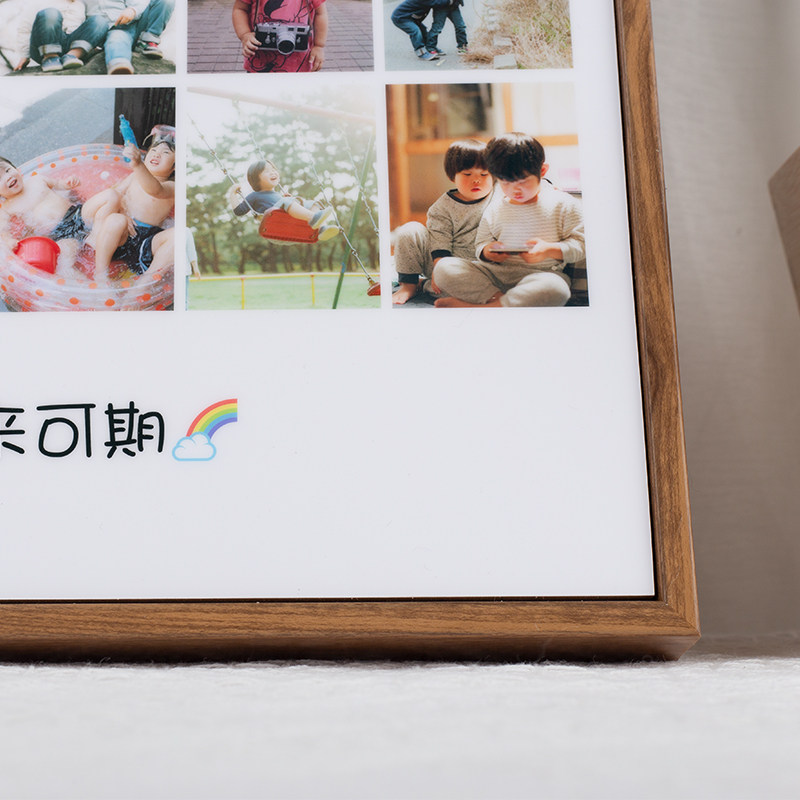 宝宝婴儿照片墙百天百岁百睡图情侣爱心创意组合相框周岁礼物