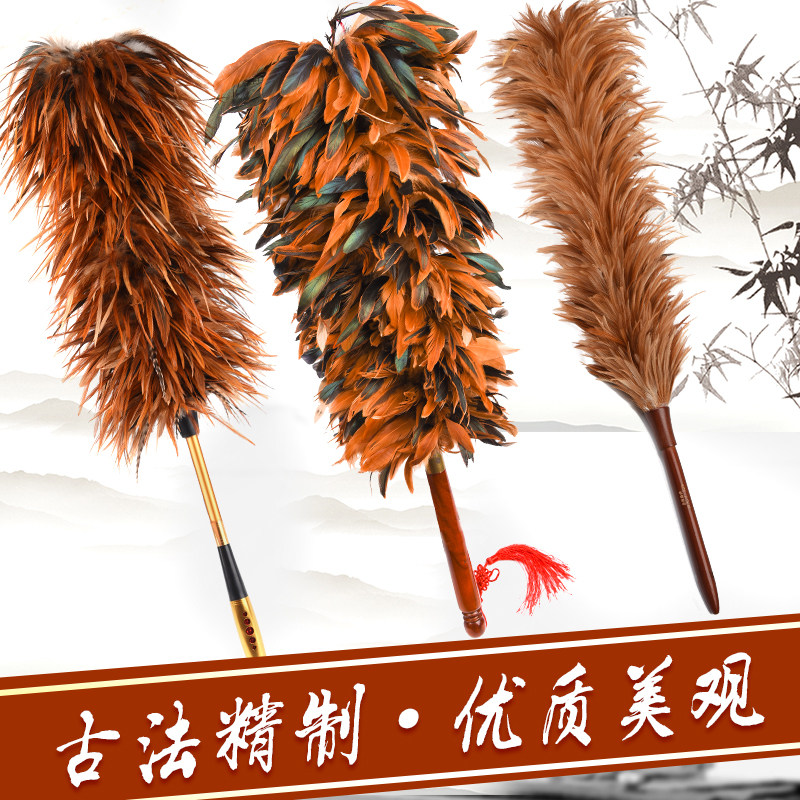 家用除尘鸡毛掸子不掉毛汽车用小号吸尘羊毛掸子无静电可伸缩弯曲