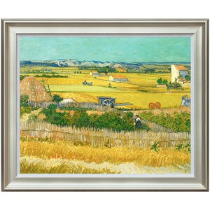 丰收麦田 梵高 风景油画版画美式客厅餐厅欧式玄关巨幅装饰画