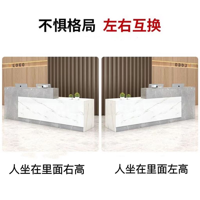 公司前台收银台奶茶店水果店转角接待台餐馆便利店商用定制吧台桌