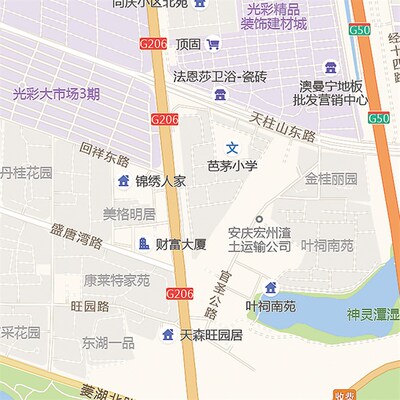 2024新款安庆市城区地图办公室挂图高清防水墙壁装饰实物推荐定制