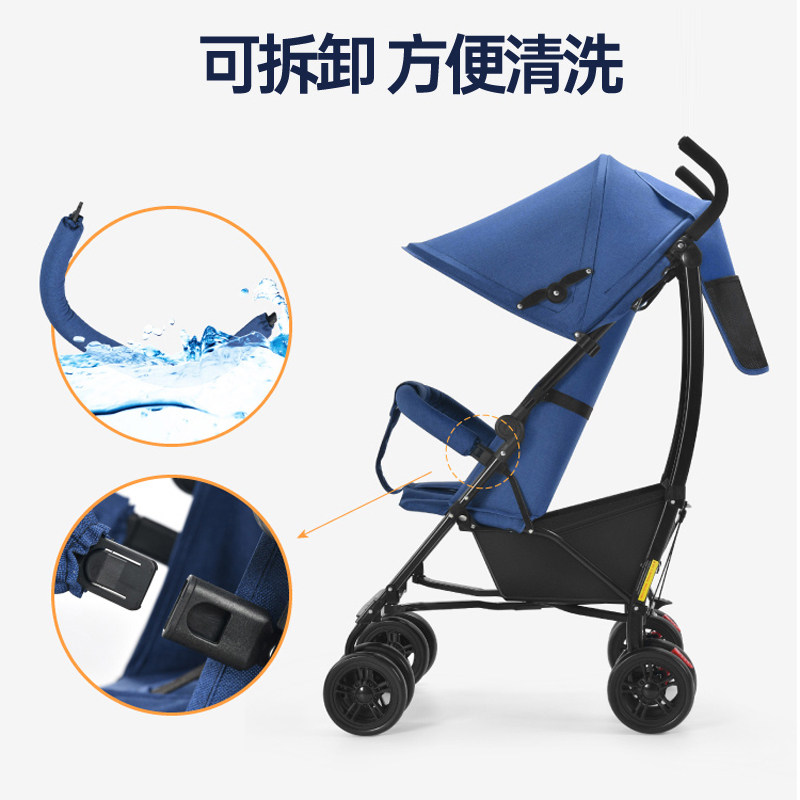 溜娃手推车轻便可折叠可坐半躺儿童伞车大龄旅行加宽大童3岁到6岁