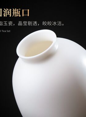 东方泥土《玉笑珠香》庄晓明大师手绘中式陶瓷小花瓶客厅装饰摆件