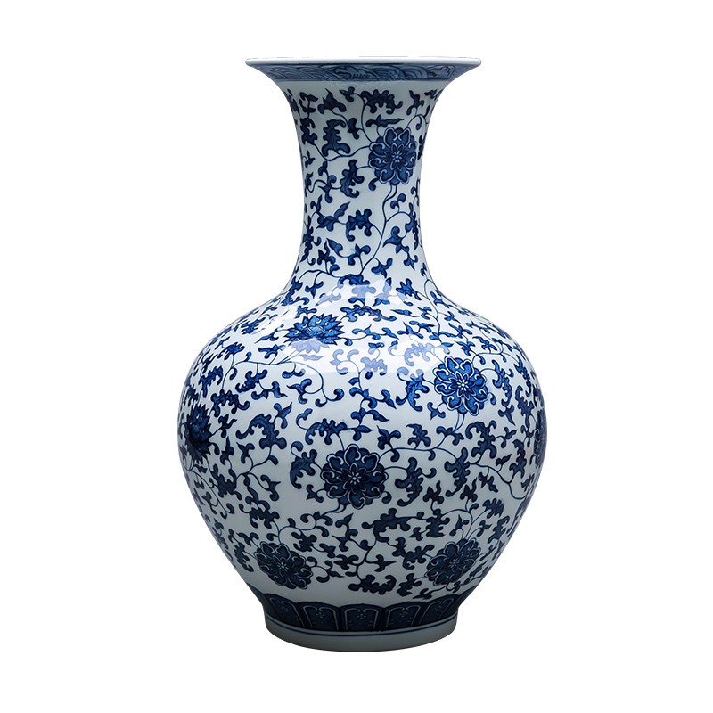 景德镇陶瓷器青花瓷落地大花瓶大号仿古瓷明清古典家居装饰品摆件