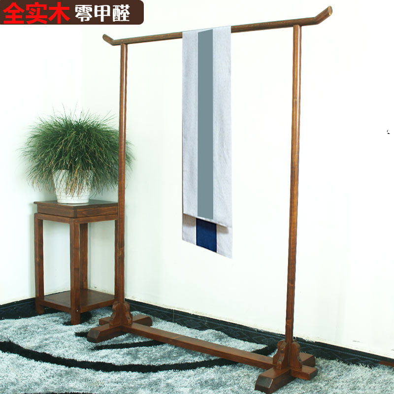 新中式服装展示架中国风复古嫁衣秀禾服衣架落地实木新娘服陈列架