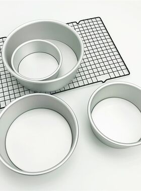 蛋糕模具圆形戚风蛋糕阳极活动4寸6寸多尺寸法式烘焙铝合金模具