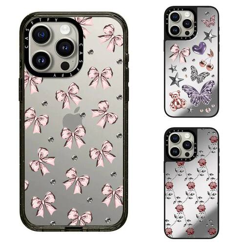 CASETiFiY联名金属粉丝带蝴蝶结适用iPhone18promax防摔苹果17promax手机壳14/16网红12明星同款15plus磁吸13
