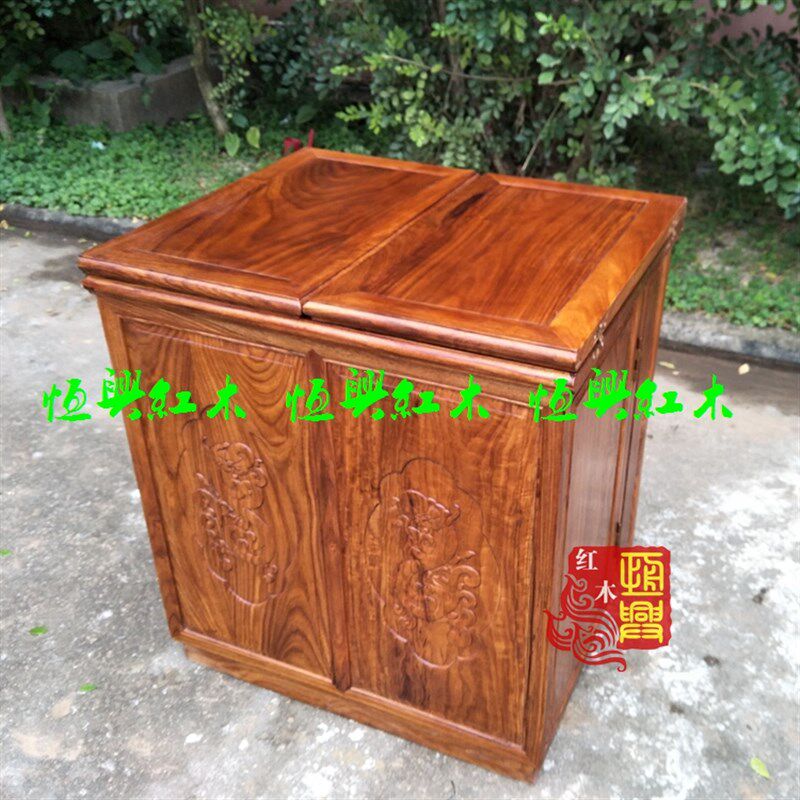 刺猬紫檀折叠桌茶桌移动功夫泡茶台茶几茶车餐桌子花梨木家用阳台