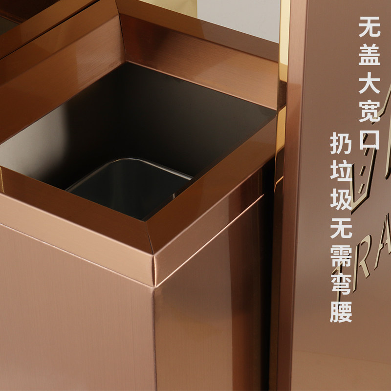 酒店商场立式垃圾桶烟灰缸大堂电梯口不锈钢售楼部大厅果皮箱定制