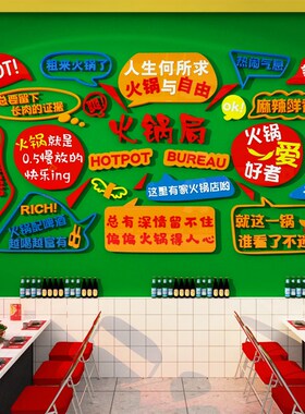 网红市井地摊火锅破店创意文化复古怀旧风格布置墙面氛围装饰纸画