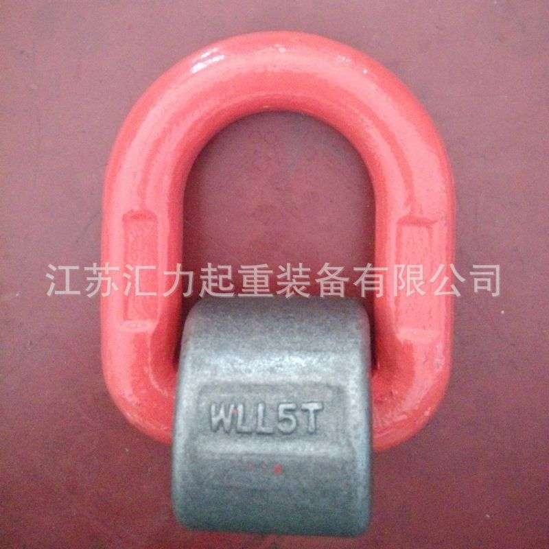焊接环5t焊接吊环5.3t 焊接起重D型吊环带弹簧卡环吊耳模锻吊耳