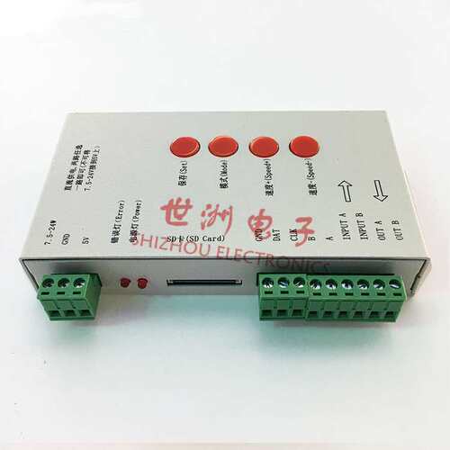 LED全彩 控制器T-1000S 2048点控外控 带SD卡可编程幻彩控制器
