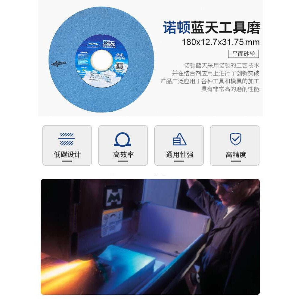 砂轮蓝天618平面小磨床手摇砂轮片工艺磨砂轮31.75白刚玉沙轮