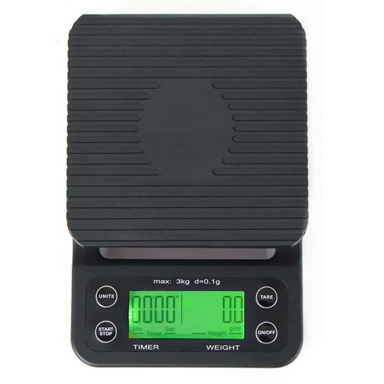 新款手冲咖啡电子称精准克称吧台厨房食品计时3kg0.1g咖啡电子秤