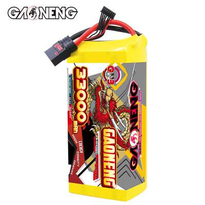 GNB高能33000mAh 6S 22.2V 5C电力巡检农业植保机半固态电池Lipo