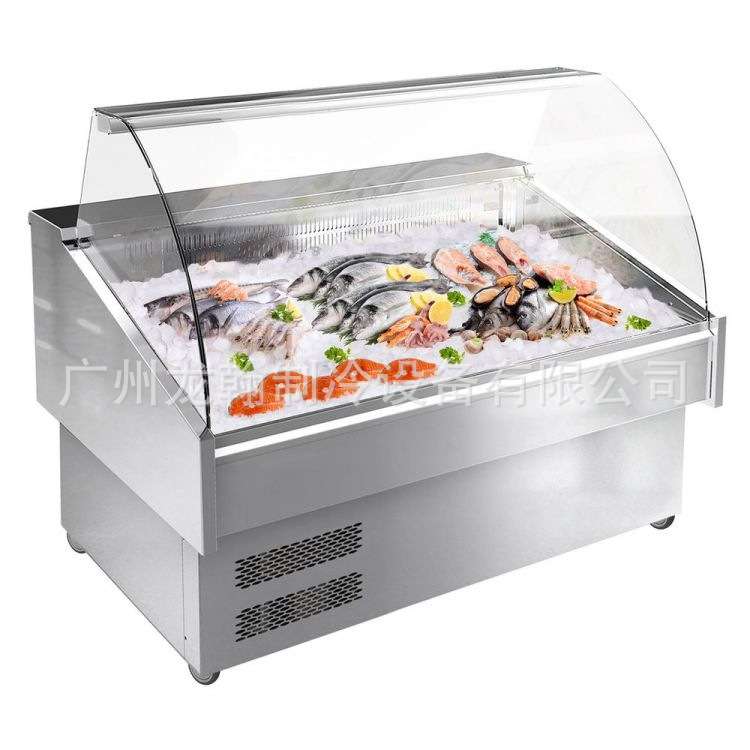 新款保鲜冰柜商用冷链大冰柜岛柜速冻饮料海鲜展示柜